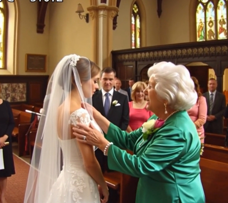 I couldn’t afford a designer gown, so I found a stunning vintage wedding dress in