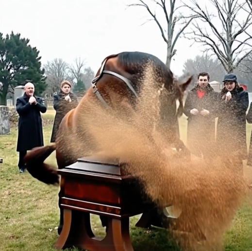 On the day of my husband’s funeral, his horse broke the lid of the coffin.