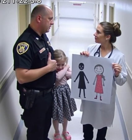 My 6-year-old daughter told her teacher “it hurts to sit” and drew a picture that