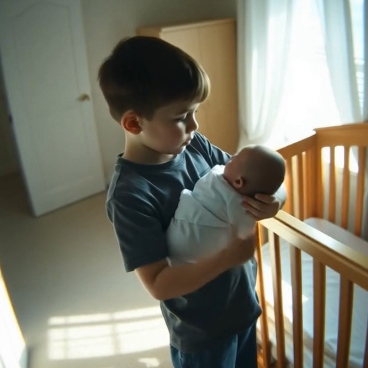 Young parents noticed that their eldest son entered his younger brother’s room every morning at