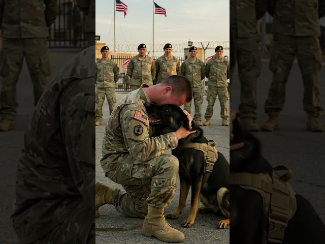 A Soldier’s Tearful Goodbye to His K9 Hero #military #goodbye #dogshorts #doglover #shorts