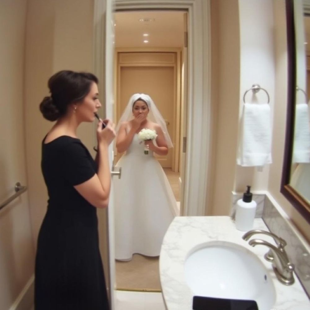 Minutes before walking down the aisle to marry the man I loved, I hid in the bathroom, trying to calm my nerves. My breath finally steadied… until someone walked in and set their phone on speaker. The voice that came through was painfully familiar—yet the words I heard made my entire world stop.