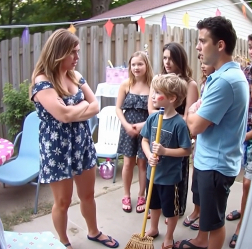 My ex-husband showed up at our son’s birthday party with his new wife. She handed