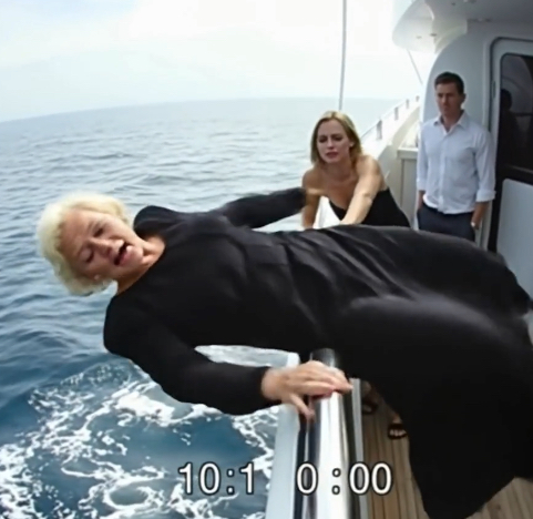 “Say hi to the sharks,” my daughter-in-law whispered as she caused my “acc:ident” on the