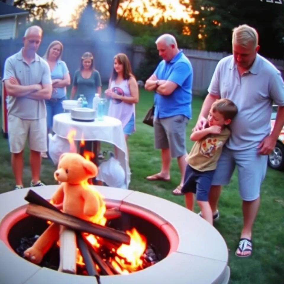 At the family BBQ, I froze when I saw my son’s toys melting in the