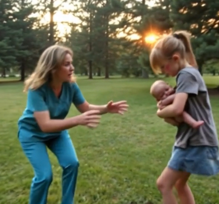 By the time I realized the figure at the tree line was my daughter, I