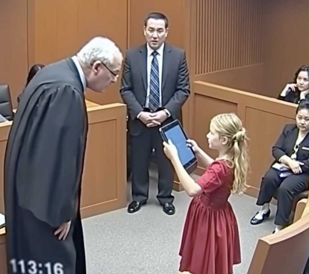 My husband filed for divorce, and in court, my 7-year-old daughter quietly asked the judge,
