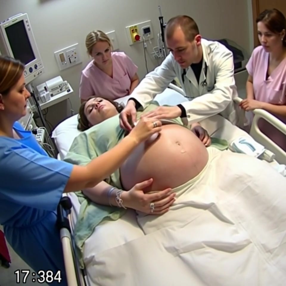 While changing the bandages of a young woman who had been in a coma for