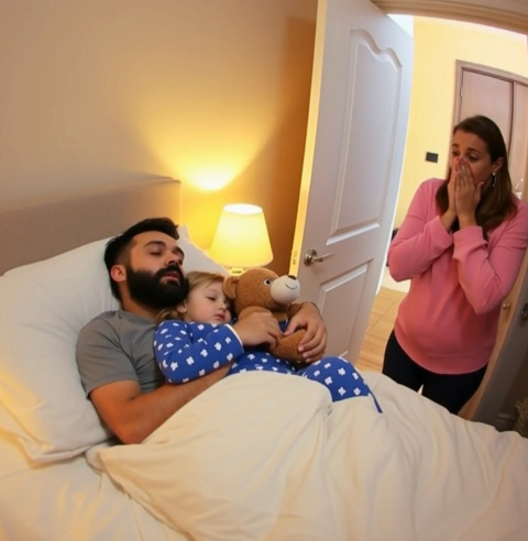 An eight-year-old girl sleeps alone, but every morning she complains that her bed feels “too